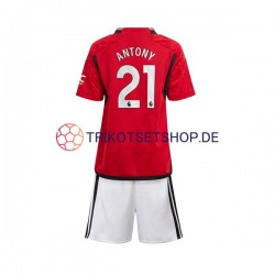 Manchester United Antony Matheus 21 2023-2024 Kinder Trikotset Heim Kurzarm
