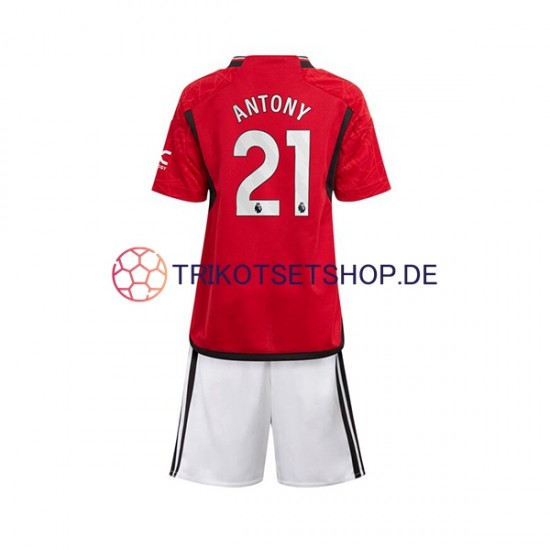 Manchester United Antony Matheus 21 2023-2024 Kinder Trikotset Heim Kurzarm