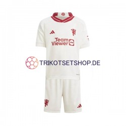Manchester United 2023-2024 Kinder Trikotset Ausweich Kurzarm