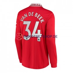 Manchester United Donny van de Beek 34 2022-2023 Herren Trikot Heim Langarm