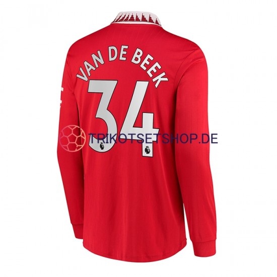 Manchester United Donny van de Beek 34 2022-2023 Herren Trikot Heim Langarm