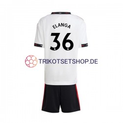 Manchester United Elanga 36 2022-2023 Kinder Trikotset Auswärts Kurzarm