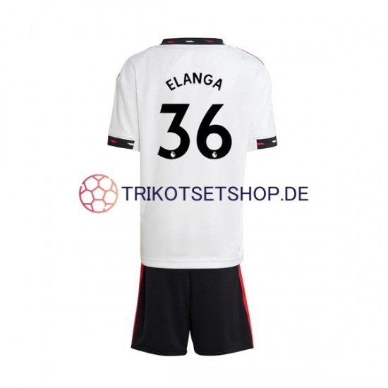 Manchester United Elanga 36 2022-2023 Kinder Trikotset Auswärts Kurzarm