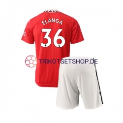 Manchester United Elanga 36 2022-2023 Kinder Trikotset Heim Kurzarm