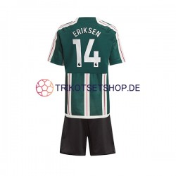 Manchester United Eriksen 14 2023-2024 Kinder Trikotset Auswärts Kurzarm