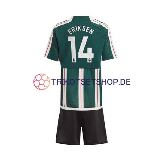 Manchester United Eriksen 14 2023-2024 Kinder Trikotset Auswärts Kurzarm