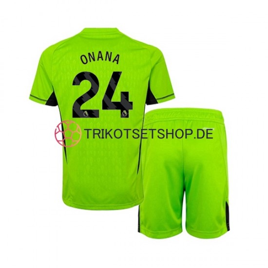 Manchester United Andre Onana 24 2023-2024 Torwart Kinder Trikotset Heim Kurzarm