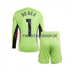 Manchester United DE GEA 1 2023-2024 Torwart Kinder Trikotset Heim Langarm