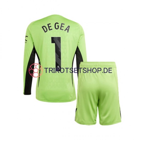 Manchester United DE GEA 1 2023-2024 Torwart Kinder Trikotset Heim Langarm