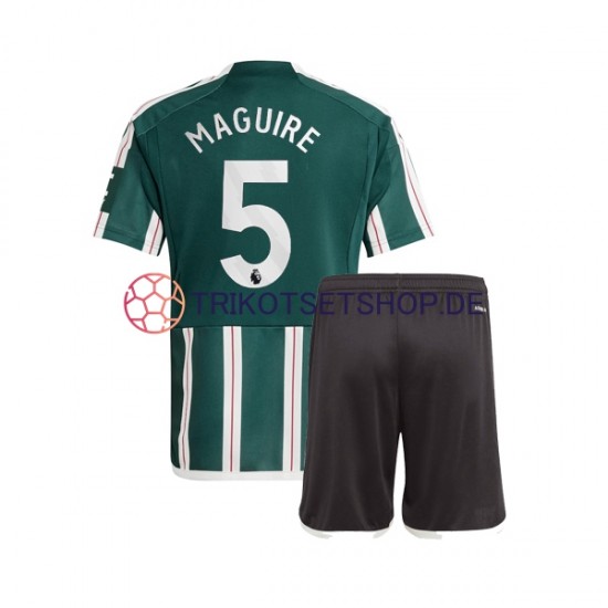 Manchester United Harry Maguire 5 2023-2024 Kinder Trikotset Auswärts Kurzarm
