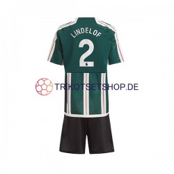 Manchester United Lindelof 2 2023-2024 Kinder Trikotset Auswärts Kurzarm