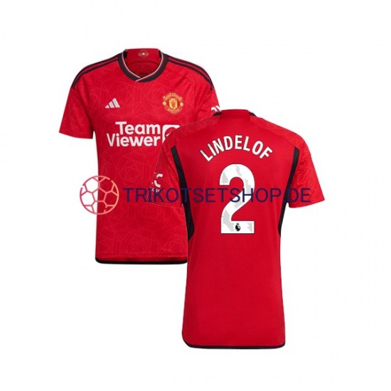 Manchester United Lindelof 2 2023-2024 Herren Trikot Heim Kurzarm
