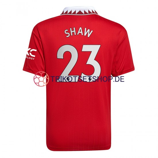 Manchester United Luke Shaw 23 2022-2023 Herren Trikot Heim Kurzarm