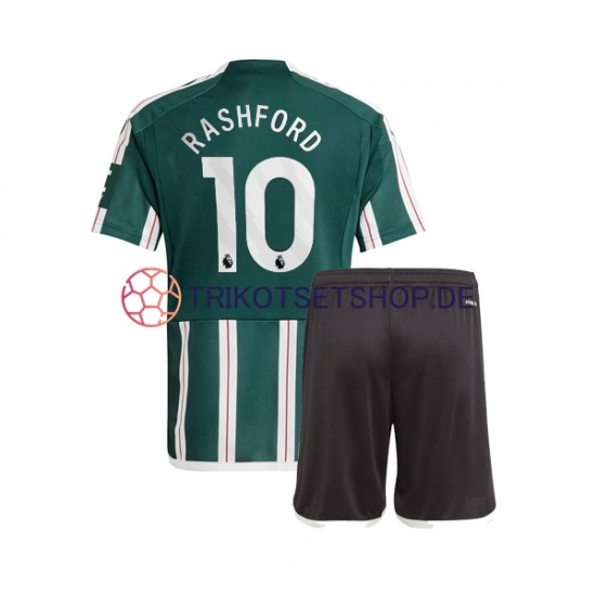 Manchester United Marcus Rashford 10 2023-2024 Kinder Trikotset Auswärts Kurzarm