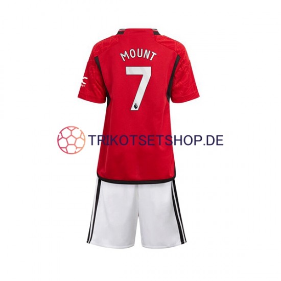 Manchester United Mount 7 2023-2024 Kinder Trikotset Heim Kurzarm