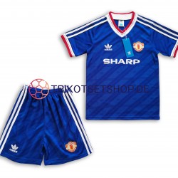 Manchester United Retro 1986 Kinder Trikotset Auswärts Kurzarm