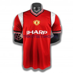 Manchester United Retro 1985 Herren Trikot Heim Kurzarm