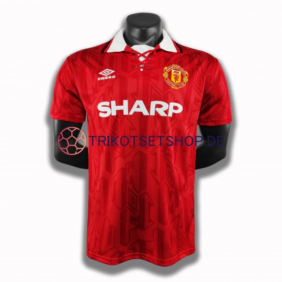 Manchester United Retro 1994 Herren Trikot Heim Kurzarm