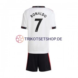 Manchester United Ronaldo 7 2022-2023 Kinder Trikotset Auswärts Kurzarm
