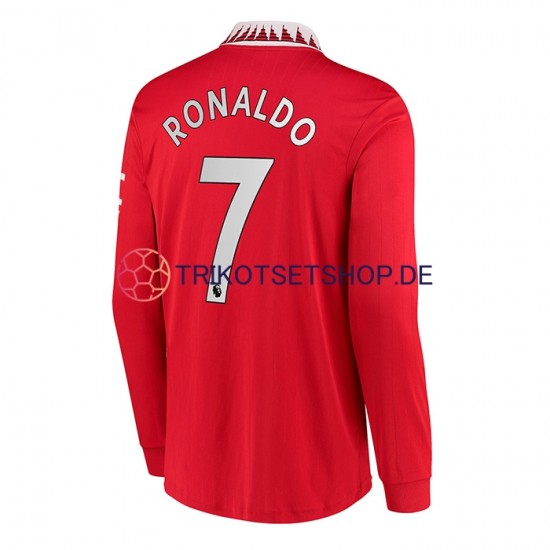 Manchester United Ronaldo 7 2022-2023 Herren Trikot Heim Langarm