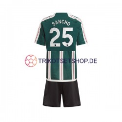 Manchester United Sancho 25 2023-2024 Kinder Trikotset Auswärts Kurzarm