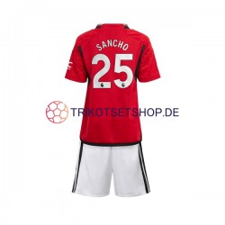 Manchester United Sancho 25 2023-2024 Kinder Trikotset Heim Kurzarm