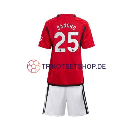 Manchester United Sancho 25 2023-2024 Kinder Trikotset Heim Kurzarm