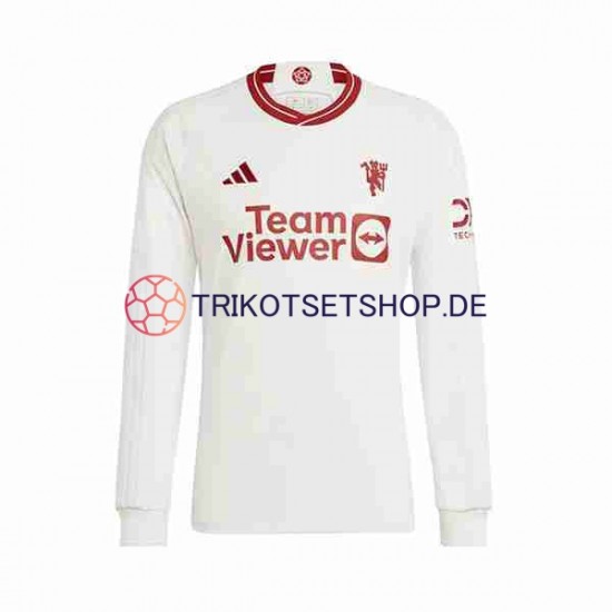 Manchester United 2023-2024 Herren Trikot Ausweich Langarm