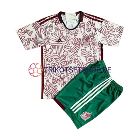 Mexiko World Cup 2022 Kinder Trikotset Auswärts Kurzarm