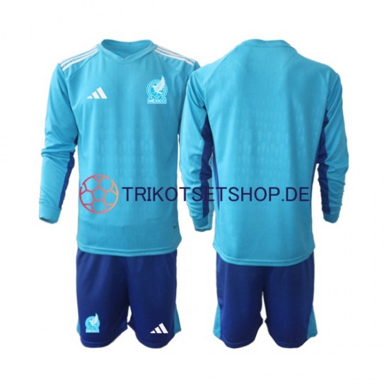 Mexiko 2022 Torwart Kinder Trikotset Auswärts Langarm