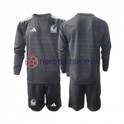 Mexiko 2022 Torwart Kinder Trikotset Heim Langarm