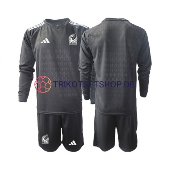 Mexiko 2022 Torwart Kinder Trikotset Heim Langarm