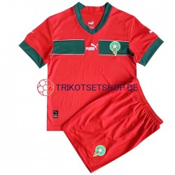 Marokko World Cup 2022 Kinder Trikotset Heim Kurzarm
