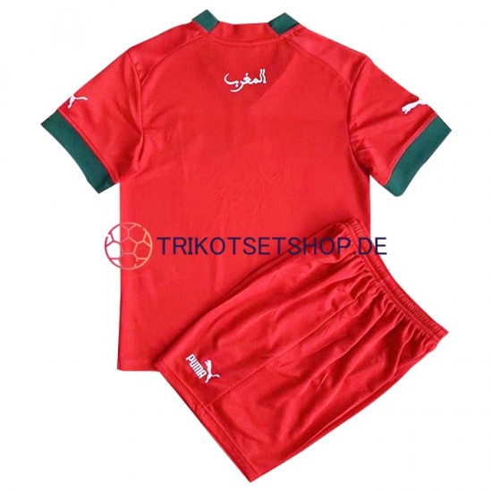 Marokko World Cup 2022 Kinder Trikotset Heim Kurzarm