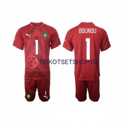 Marokko Yassine Bounou 1 2022 Torwart Kinder Trikotset Heim Kurzarm