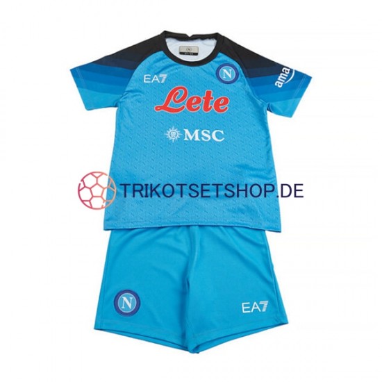 SSC Neapel 2022-2023 Kinder Trikotset Heim Kurzarm