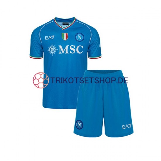 SSC Neapel 2023-2024 Kinder Trikotset Heim Kurzarm