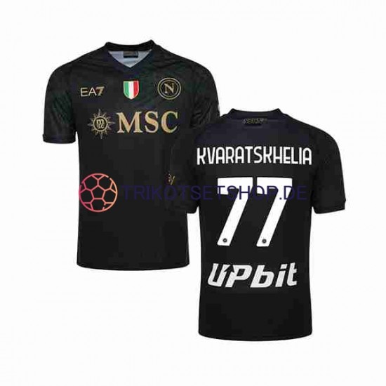 SSC Neapel KVARATSKHELIA 77 2023-2024 Herren Trikot Ausweich Kurzarm