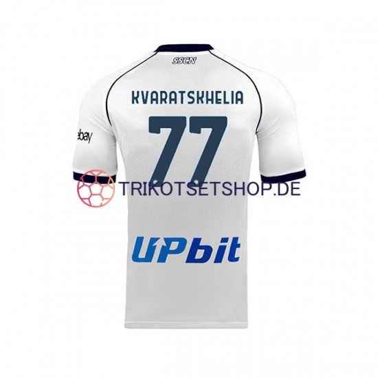 SSC Neapel Khvicha Kvaratskhelia 77 2023-2024 Herren Trikot Auswärts Kurzarm