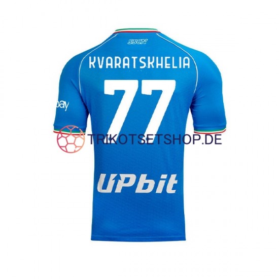 SSC Neapel Khvicha Kvaratskhelia 77 2023-2024 Herren Trikot Heim Kurzarm