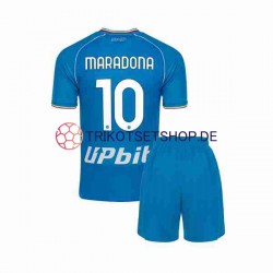 SSC Neapel Maradona 10 2023-2024 Kinder Trikotset Heim Kurzarm