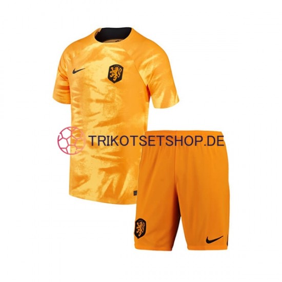 Niederlande World Cup 2022 Kinder Trikotset Heim Kurzarm
