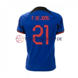 Niederlande Frenkie de Jong 21 World Cup 2022 Herren Trikot Auswärts Kurzarm