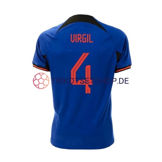 Niederlande Virgil 4 World Cup 2022 Herren Trikot Auswärts Kurzarm