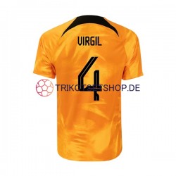 Niederlande Virgil 4 World Cup 2022 Herren Trikot Heim Kurzarm