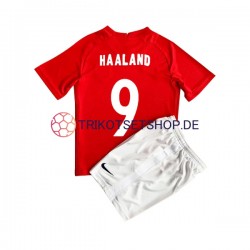 Norwegen HAALAND 9 2022 Kinder Trikotset Heim Kurzarm