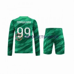 Paris Saint-Germain Donnarumma 99 2023-2024 Torwart Kinder Trikotset Heim Langarm