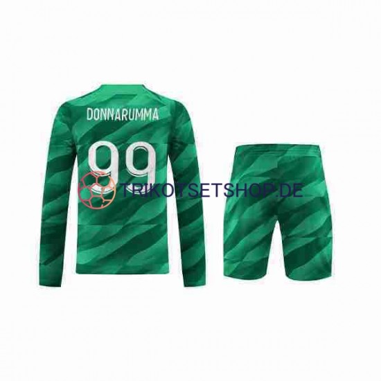 Paris Saint-Germain Donnarumma 99 2023-2024 Torwart Kinder Trikotset Heim Langarm