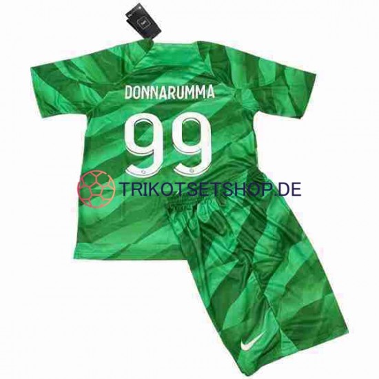 Paris Saint-Germain Donnarumma 99 2023-2024 Torwart Kinder Trikotset Heim Kurzarm