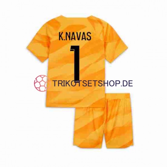 Paris Saint-Germain K.NAVAS 1 2023-2024 Torwart Kinder Trikotset Auswärts Kurzarm